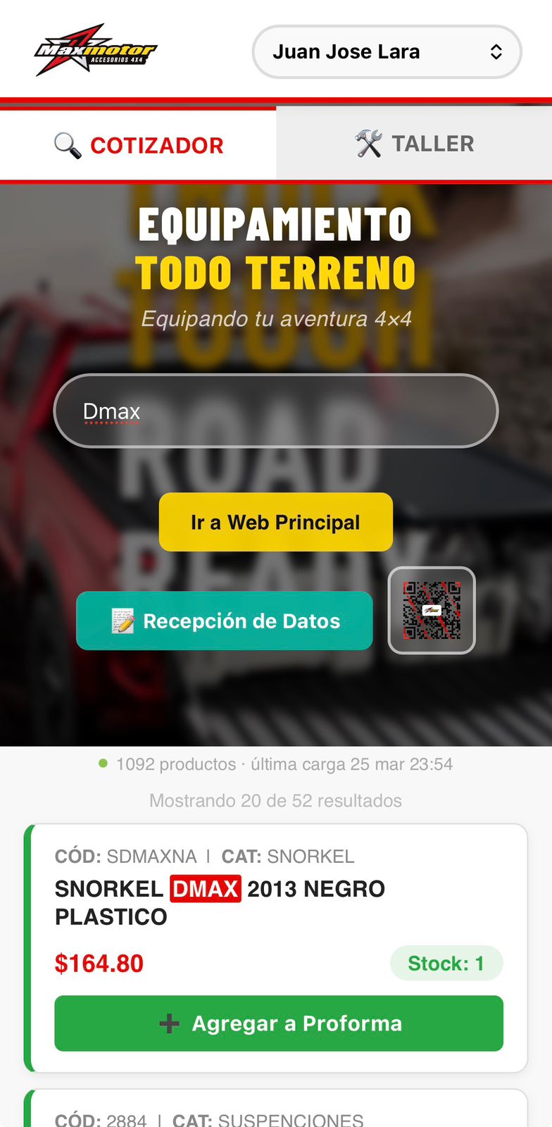 MaxMotor sales web app