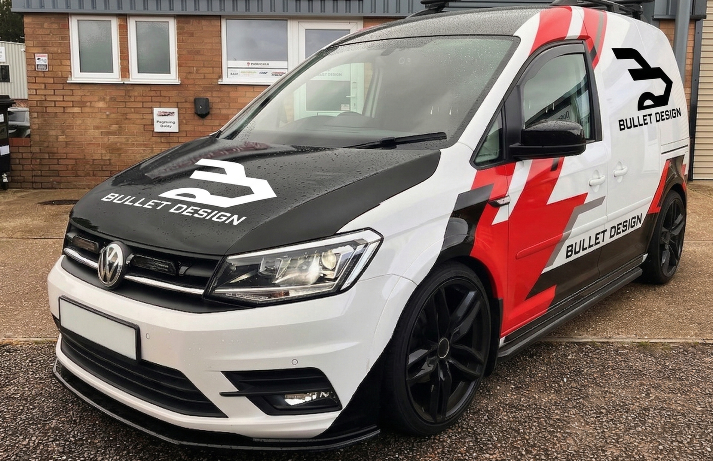 Commercial fleet van wrap — corporate vehicle branding by Bullet Design